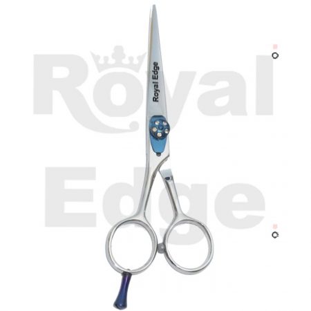 LEFTY Mirror Finish Hair Salon Scissors Available Sizes 5.0", 5.5" Razor Edge Sharp with adjustable dial. Different dials option are also available. This is also available in our all finishes like Rainbow , Blue, Black, Powder Coated, Art Work etc.